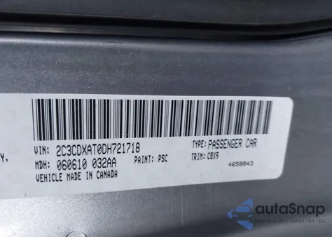 2013 Dodge Charger Police из США, поврежденный, VIN 2C3CDXAT0DH721718